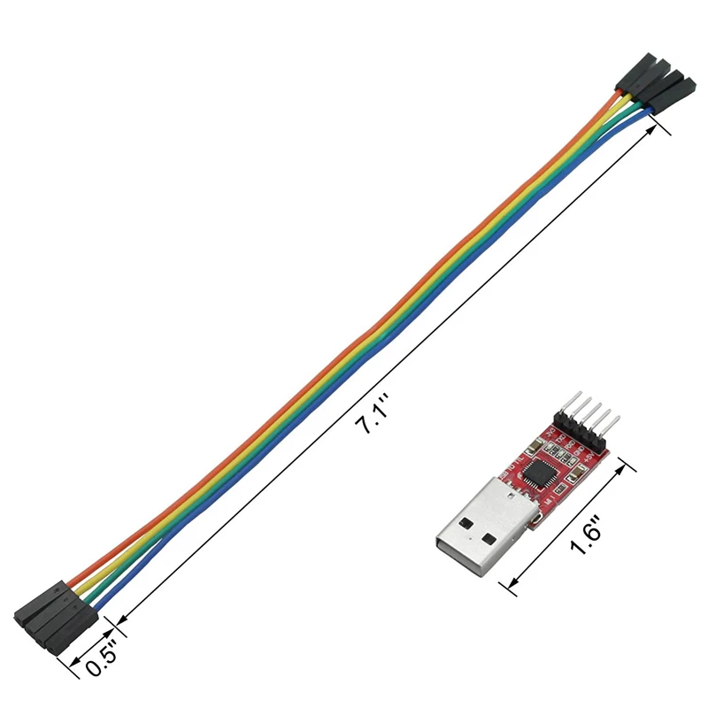 CP2102 модуль USB к TTL 2 0 Серийный Модуль UART STC загрузчик с 5 контактный кабель