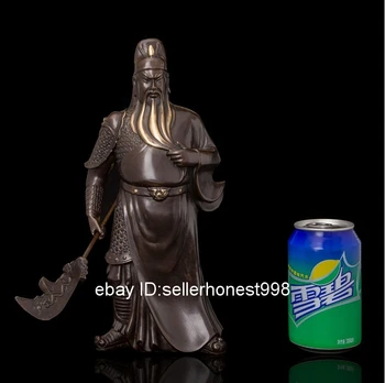 

Pure Bronze Guan Gong Guan Yu warrior God Statue Art Deco Sculpture