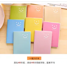 Креативные мешочки конфетного цвета улыбающееся лицо записная книжка Журнал Дневник карманный блокнот, записная книжка Дневник Блокнот Рекламные канцелярские принадлежности