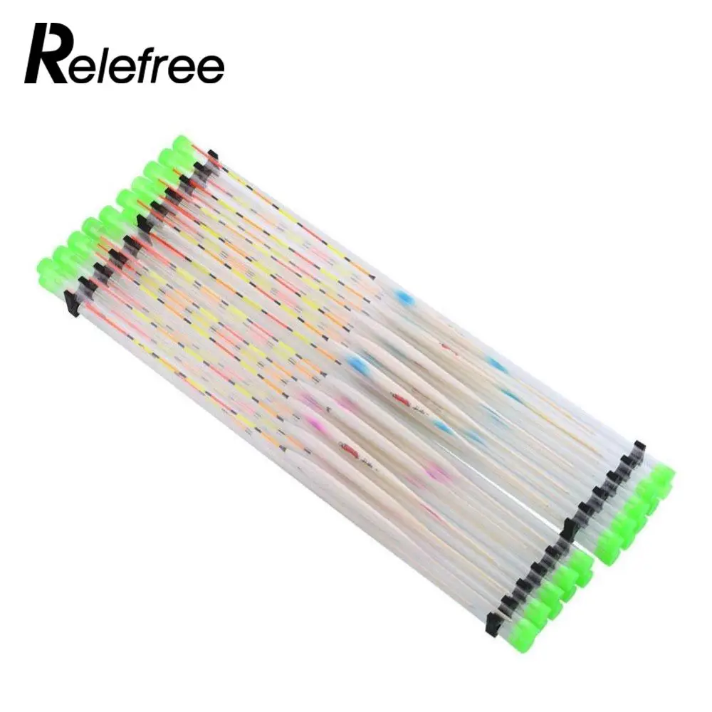 Relefree الساخن العلامة التجارية الجديدة عالية الجودة 10 قطعة/السلع الرأسية الخشبية أسماك الصيد تعويم العائمة معالجة أدوات لخزان الأسماك