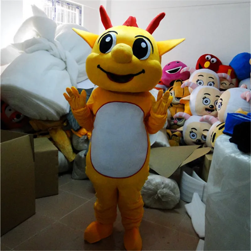 

Professional New Cute Cartoon Dragon Mascot Costume Dinosaur Fancy Dress Adult Size for Halloween Carnival Birthday Party Event