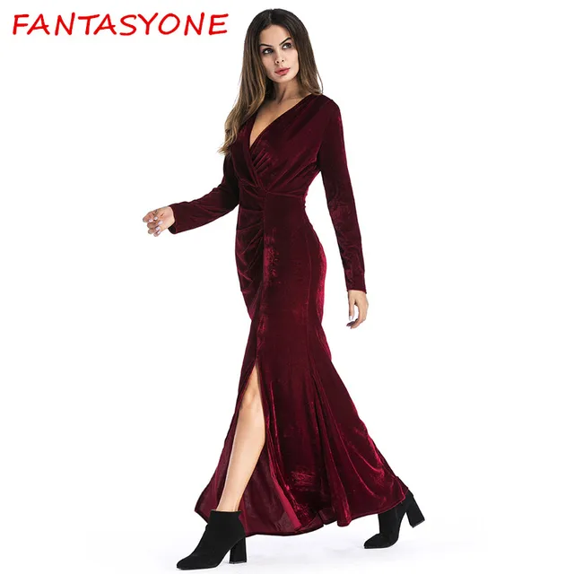 Velvet v neck bodycon dress pattern