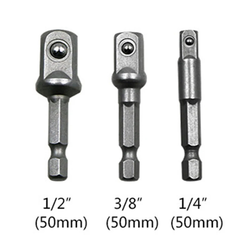 3 шт./компл. хром ванадиевой стали гнездо адаптер шестигранный хвостовик до 1/"-1/2" 25-73 мм удлинитель сверла бар шестигранный Бит Набор электроинструментов