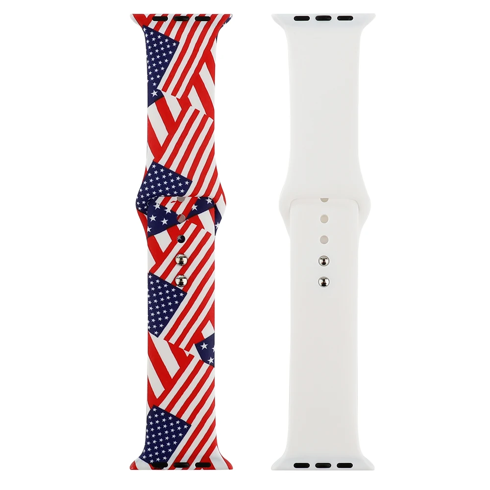 Sport Floral Silicone Strap For Apple Watch Band 42mm 44mm 38mm 40mm Series 1 2 3 4 5 Strap Red Lip Bracelet For iWatch Bands - Цвет ремешка: 36