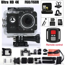 Действие видеокамера F60 F60R Allwinner V3 Ультра 4 К 1080 P wi-fi 2.0 LED 170 Градусов рекордер морской дайвинг водонепроницаемые Спортивные камера