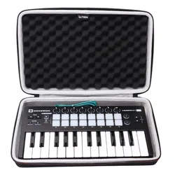 LTGEM EVA Hard Case for Novation Launchkey Mini 25-Note USB Keyboard MK2 Controller - Travel Protective Carrying Bag