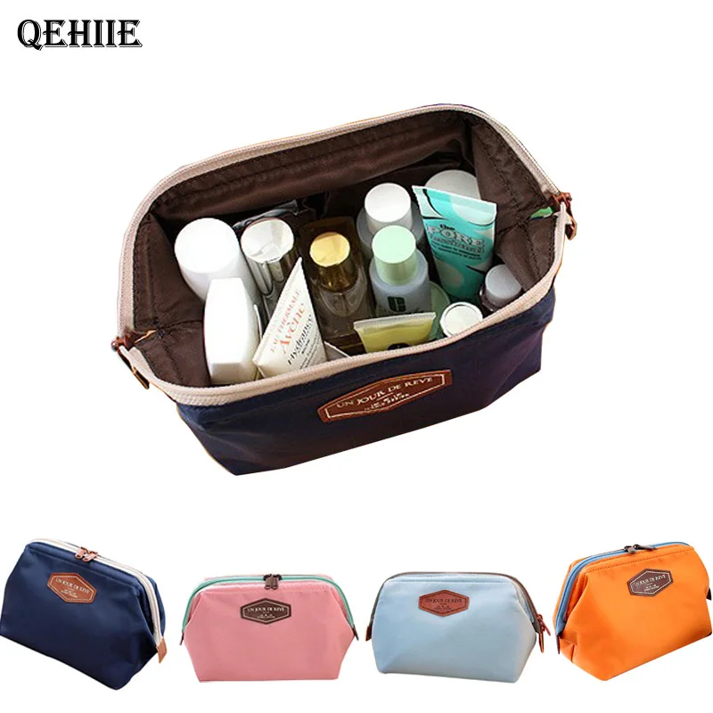 2017Women Canvas Cosmetic Bags Floral Print Travel Storage Pouch Professional Makeup Bag Necessaries Beauty Toiletry Bag
