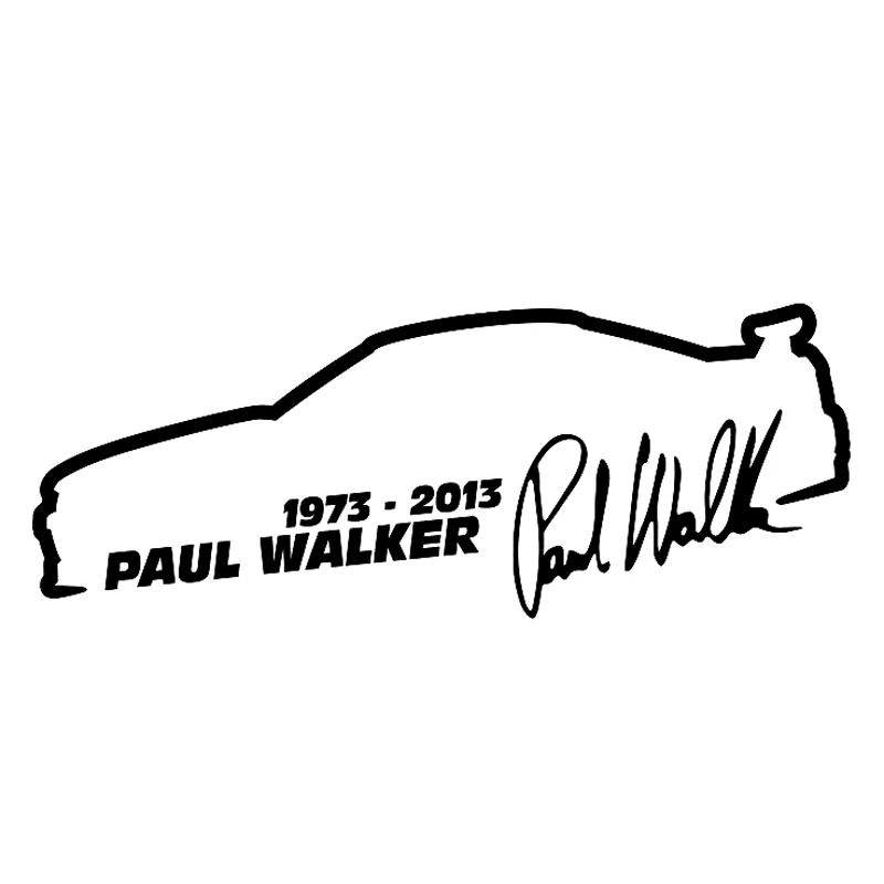 Наклейка для автомобиля Paul Walker Fast And Furious Fashion 13 см * 5 Виниловая наклейка стайлинга