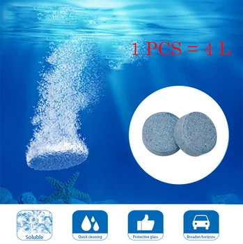 

1pcs = 4L water Car Windshield Glass Washer Cleaner Compact Effervescent Tablets Detergent Car Beauty Tool Car Accessaries