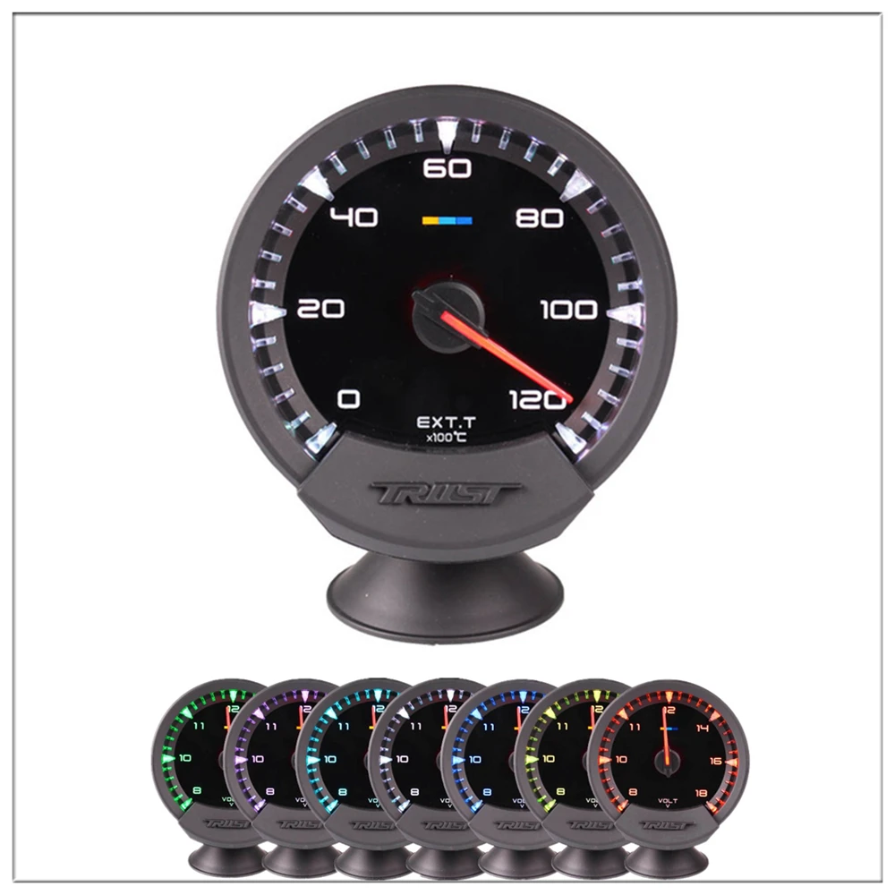 

Universal Greddi Sirius Meter Series Trust 7 colors Auto EXT Temp EGT Gauge Meter New Electronic Boost Sensor 2.5 Bar