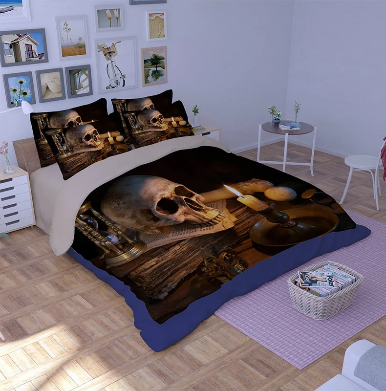 Popular Skull Bedding SetsBuy Cheap Skull Bedding Sets lots from China Skull Bedding Sets