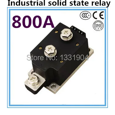 

LED indicator DC to AC SSR-H800ZF 800A SSR relay input DC 3-32V output AC1200V industrial solid state relay