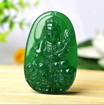 

Natural authentic chalcedony pendant pendant ice through the agate chalcedony men and women Lucky Buddha jade pendant
