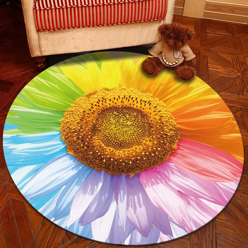 Nodic 3D Floral Room Round Carpet Living Room Bedroom Home Decor Carpet Rug Children Kids Room Soft Play Area Rug Chair Mat Nodic 3D Floral Room Round Carpet Living Room Bedroom Home Decor Carpet Rug Children Kids Room Soft Play Area Rug Chair Mat