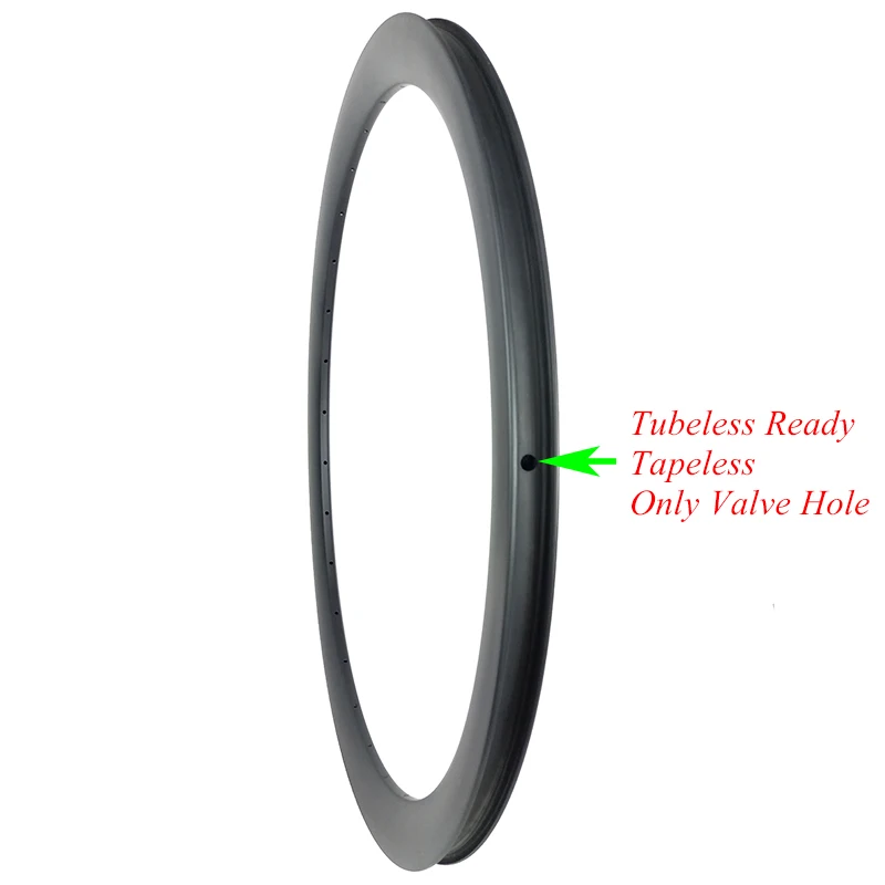 

385g 42mm asymmetric road disc carbon rim tubeless ready tapeless 25mm U shape disk wheel UD 3K 12K matte glossy 20H 24H 28H 32H