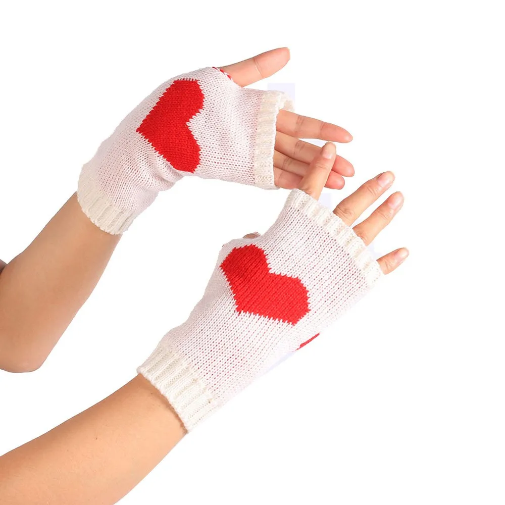 Зимние перчатки guantes наручные руки удерживающие тепло вязаные длинные без