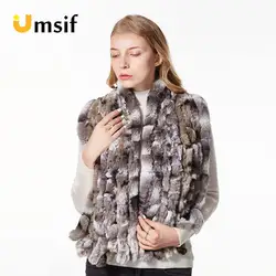 2019 Новинка зимы бренд Для женщин теплые с натуральным кроличьим мехом шарф длинные шарфы шали ручной работы для Для женщин женские плотное
