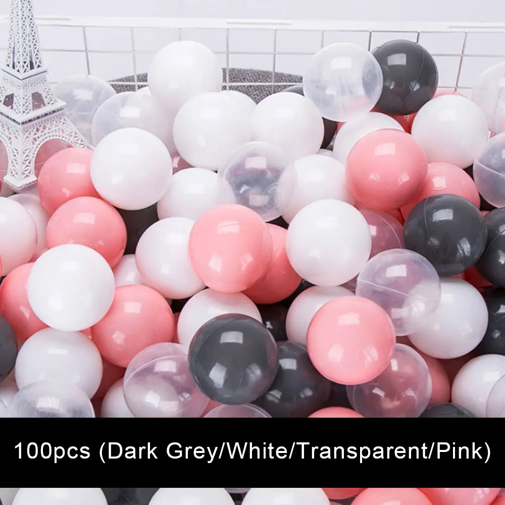 100 шт/партия Экологичные цветные шарики мягкие пластиковые шарики для плавания игрушки для манежа для детей наружные шары водный бассейн океан волна мяч - Цвет: WJ3254A