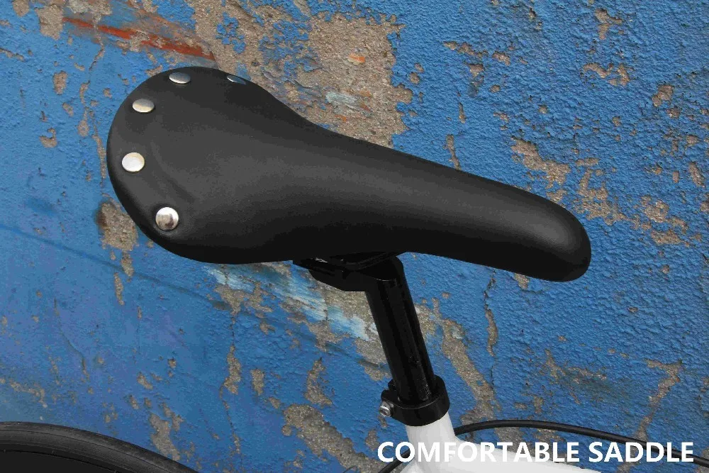 Discount 52CM frame road Bicycle Fixed Gear Bike DIY Complete 24 speed Road Bike, Retro frame plating frame 19