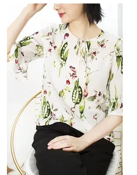 

Silk T-shirt, mulberry silk, very attractive temperament 2019