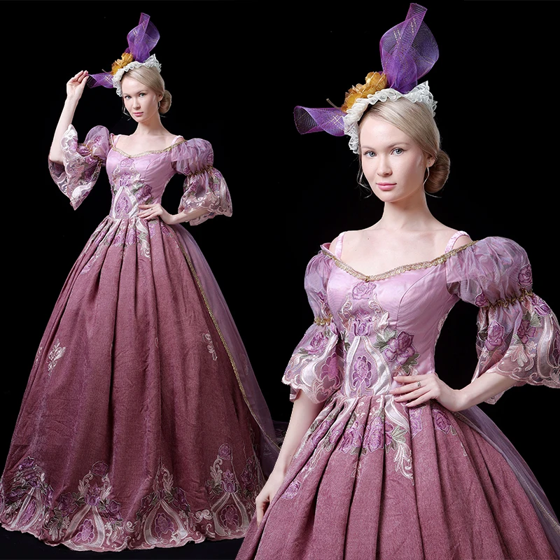 18-го века рококо стиль Marie Antoinette BELLE бальное платье принцессы викторианское