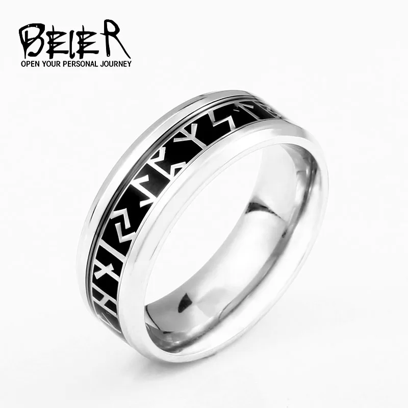Байер ширина 8 мм модное кольцо Руна викингов Простые Свадебные украшения для мужчин и женщин подарок для влюбленных Ретро стиль Прямая поставка WR-R121