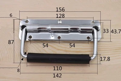 DIY нержавеющая сталь складная пружинная ручка Набор инструментов оборудование промышленное оборудование замена ручки шкафа - Цвет: 156mm Iron material