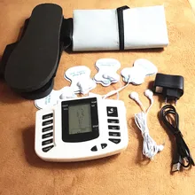 Tens цифровой массаж тела импульсный электростимулятор машина+ 20 шт электроды+ тапочки для массажа ног+ сумка для хранения