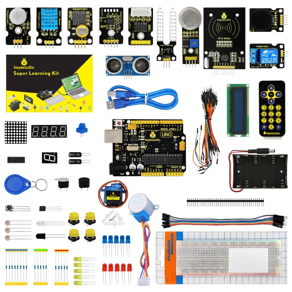 Free Shipping Microcontroller Learning Kit Starter And Proficient 24 Interactive Lessons For Arduino