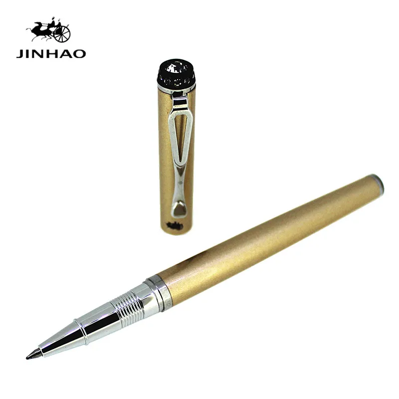 Jinhao 301 Kawaii розовая и серебряная шариковая ручка с зажимом и бриллиантом 0,7 мм Металлические Шариковые Ручки школьные офисные принадлежности