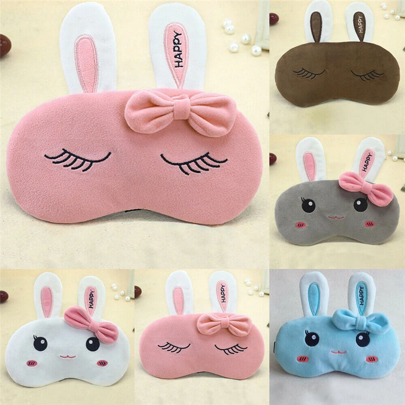 

1Pcs New Cute Sleep Rest Eye Mask Soft Eyeshade Cover Shade Eye Patch Blindfolds Travel Relax Portable Light Blinder Eyepatch