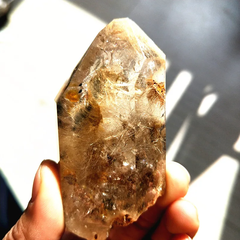 

New arrival of natural quartz crystal wand point healing mineral sample geology teaching