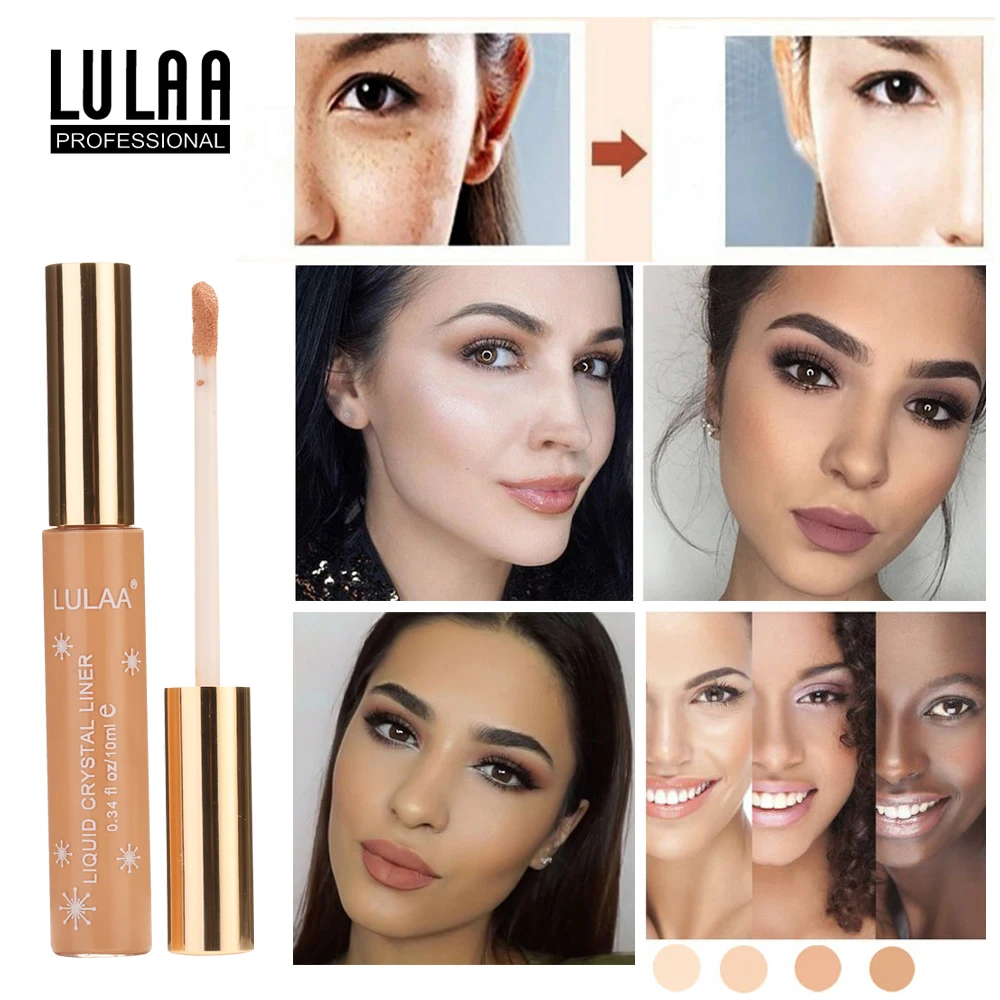 

LULAA Face Concealer Professional Liquid Concealer Makeup Full Coverage Dark Circles Acne Marks Base Primer Cream Cosmetic