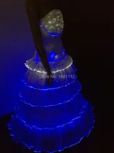Optical fiber leucht kleid für abend party/cocktailkleid/Leucht rock, licht anzug