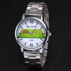 Reloj Hombre 2018 Роскошные модные Футбол изображение спортивные часы Best подарок серебряный Для мужчин смотреть Relogio masculino часы Для мужчин