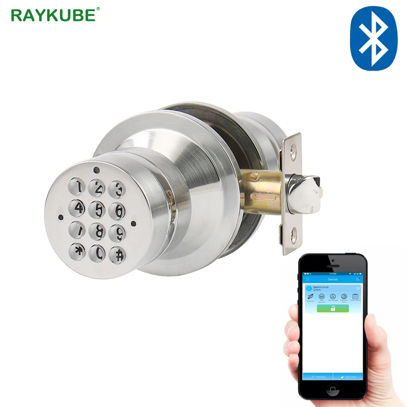 RAYKUBE ручка электронный дверной замок с Bluetooth цифровой код приложение пароль без