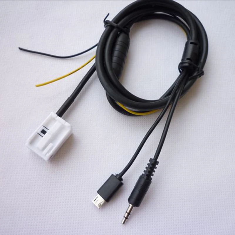 Car Media Stereo AUX IN Audio Extend Cable Adapter 12Pin Connector For