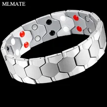 4 элемента высокого качества Роскошные браслеты и браслеты для здоровья магнитные 316L браслет из нержавеющей стали ювелирные изделия для мужчин и женщин