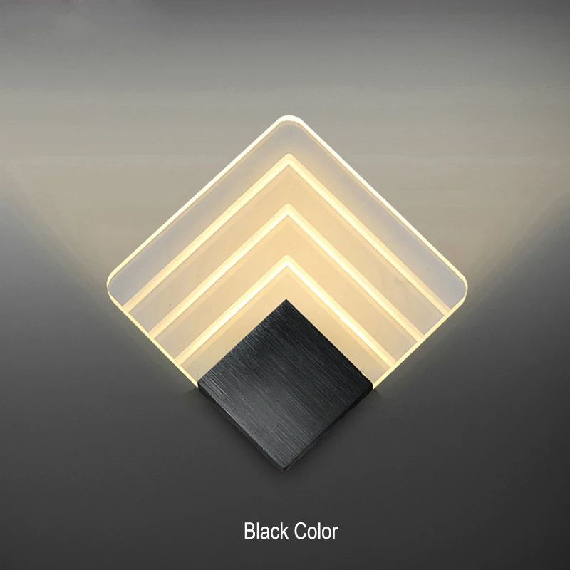 

85-265v Acrylic Led Wall Lamp Aluminum Modern Sconce Luminarias Wall Lamps Indoor for Home Stair Light Bathroom Bedroom Decor
