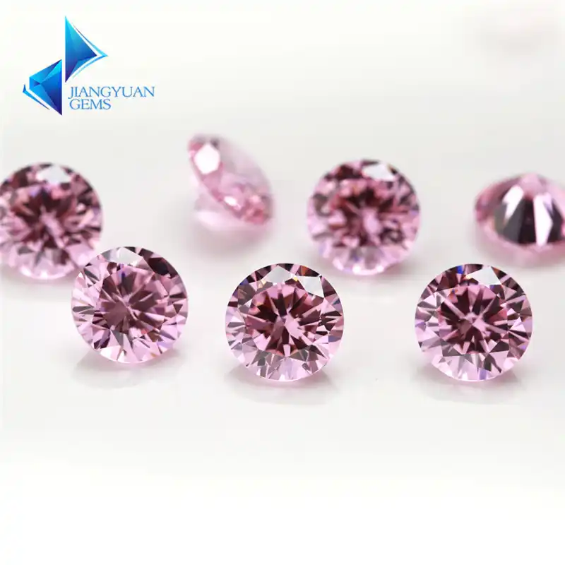 1000 個 0 8 4 ミリメートル 5a Cz 石ピンクラウンドキュービックジルコニア宝石石ルース合成宝石 Synthetic Gemstones Cubic Zirconia Gemcz Stone Aliexpress