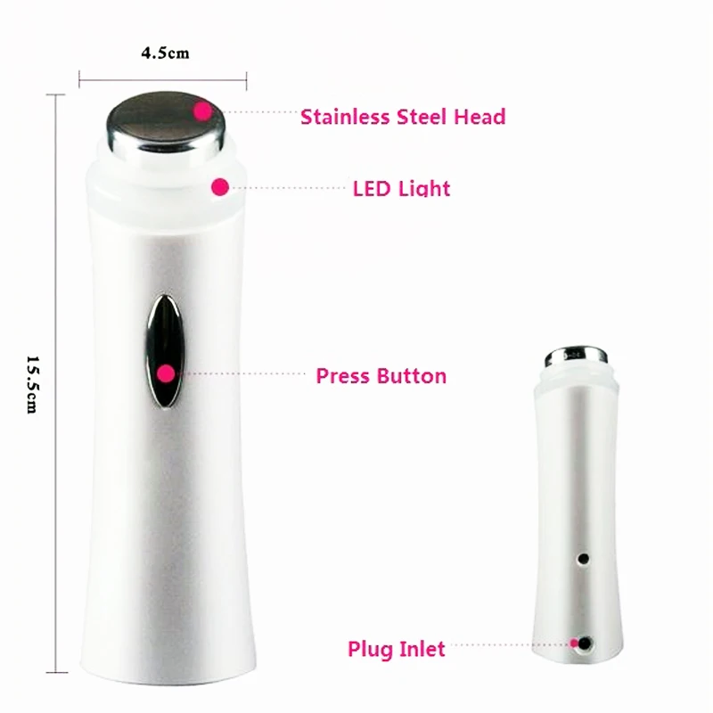 Luzes do Fóton do Diodo Emissor de Luz Sônico do Removedor do Enrugamento Facial da Beleza Portátil da Radiofrequência do Líquido de Limpeza da Cara com 5 Massager Ultra Sônico Equipamento 7 Massager ultra sônico portátil da radiofrequência do