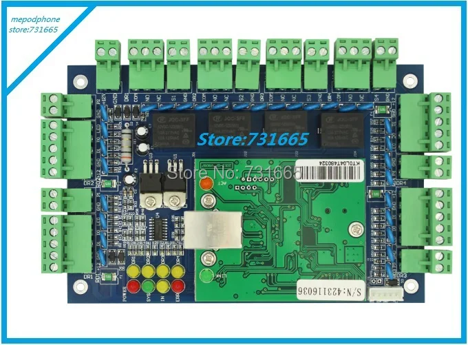 

100%original four door 4 Readers Professional TCP/IP Network access control board green board for door access control system