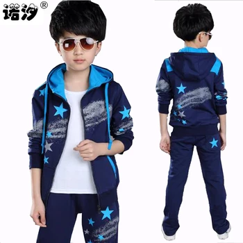 

Boys clothes 9-15 Y Spring Autumn tops+pants 2 pcs sets kids sport jacket children clothes boy long sleeve boys outwear clothing