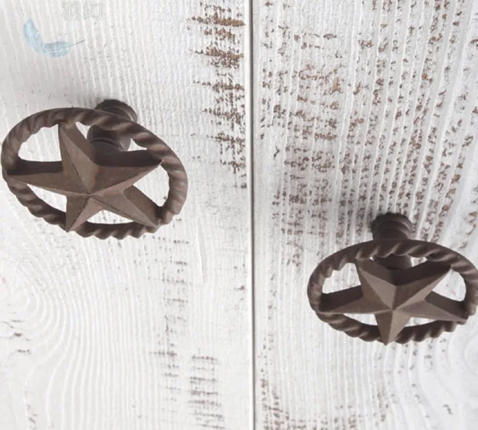 2pcs Diameter:55mm European Style Metal Hollow Handle Five-pointed Star Cabinet | Обустройство дома
