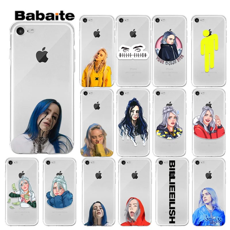 Babaite Billie eilish rainbow blohsh глаза океана Мягкий ТПУ силиконовый чехол для телефона iPhone X 5 5S SE 6 6splus 7 8 Plus XS MAX XR