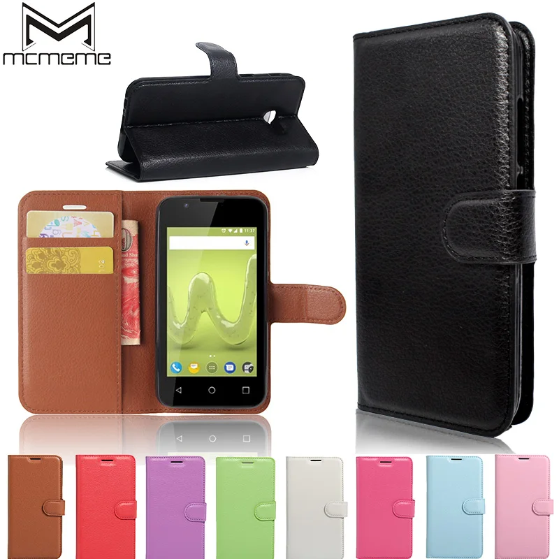 

MCMEME Luxury Case For Wiko Sunny 2 Back Cover Case Coque Magnetic Flip Wallet PU Leather Silicone Cover For Wiko Sunny 2 Shell