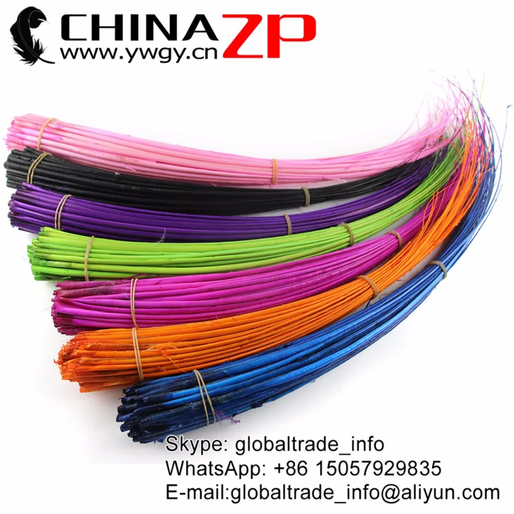

CHINAZP Factory 50pcs/Lot 50-60cm 10 Colors Selected Prime Quality Ostrich Feather Hard Rod Quill Spines for DIY Millinery