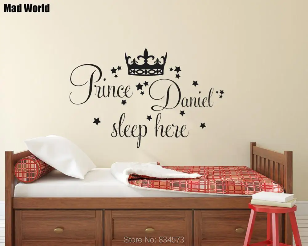 Daniel Personalised Prince Custom Name Sleep Here 56 86w 50 77w 3
