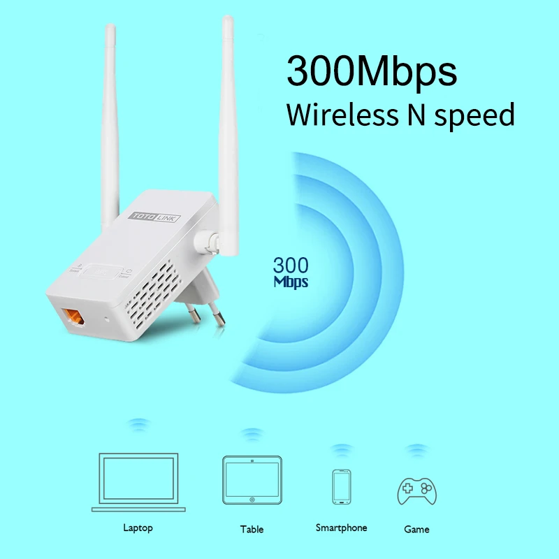 TOTOLINK EX200 300 Мбит/с беспроводной Wifi расширитель диапазона WiFi повторитель с 2 * 4dBi
