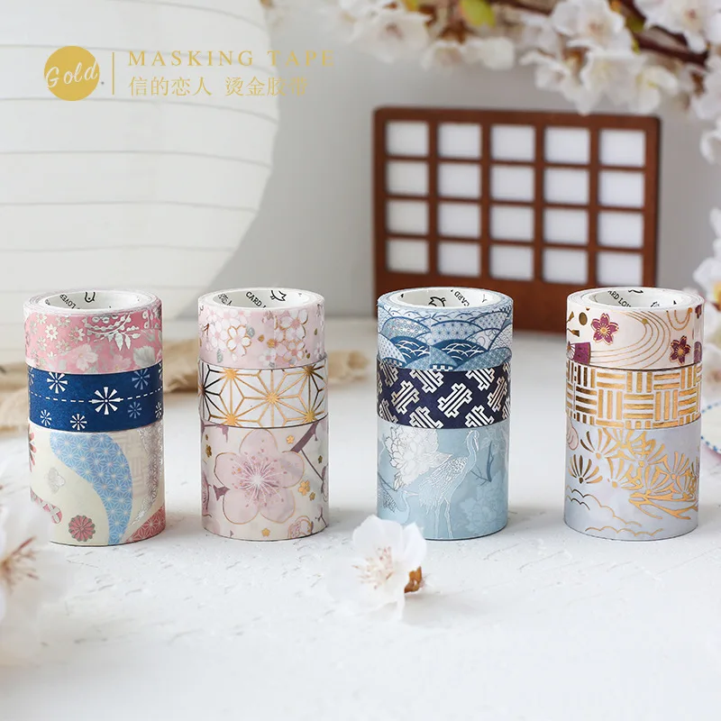 

3pcs/lot Cherry blossoms Washi Tape Set Paper Japanese Stationery Scrapbooking Masking Tape Flower Decoration School Supplies